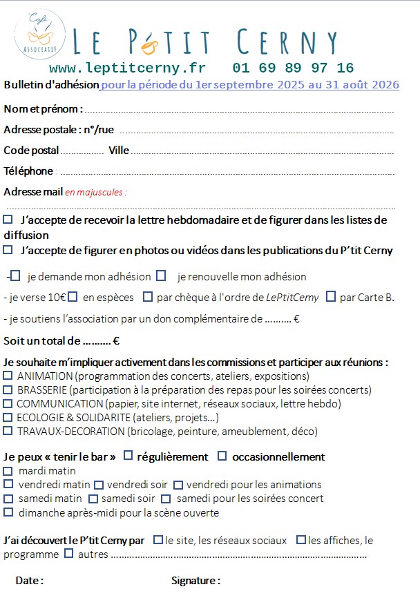 bulletin adhesion